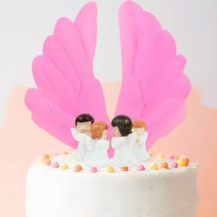 Bakewareind Wing Feather Cake Topper ,Pink - Bakewareindia