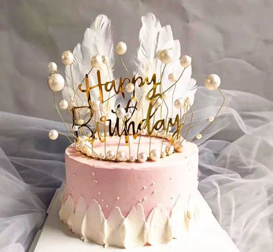 Bakewareind Wing Feather Cake Topper ,White - Bakewareindia
