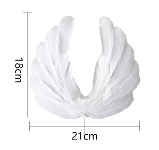 Bakewareind Wing Feather Cake Topper ,White - Bakewareindia