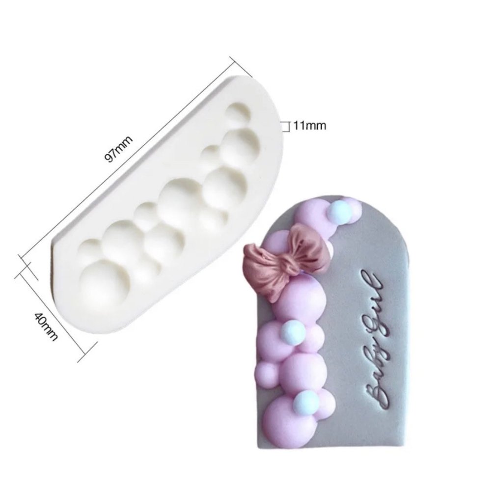 Bakewareindia Round Pearl Bubble Gems Sphere Fondant Chocolate Cake Decorating Silicone Mould - Bakewareindia