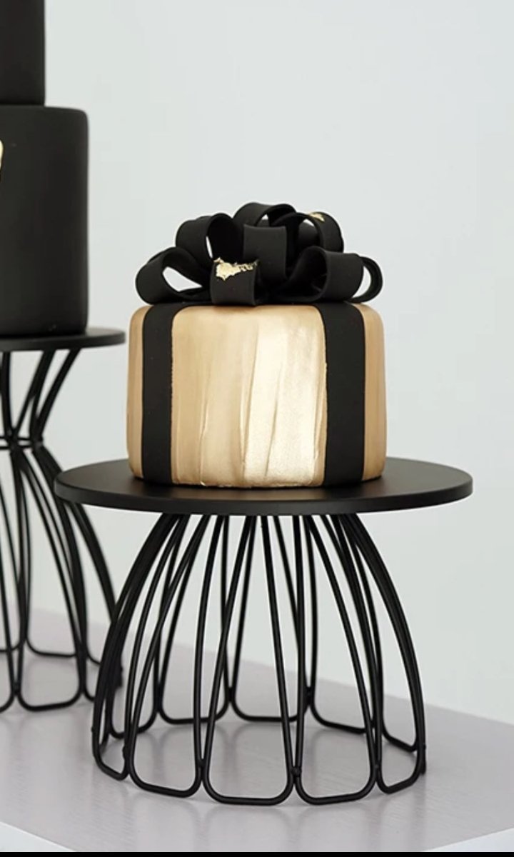 Black Metallic Cake stand - Bakewareindia
