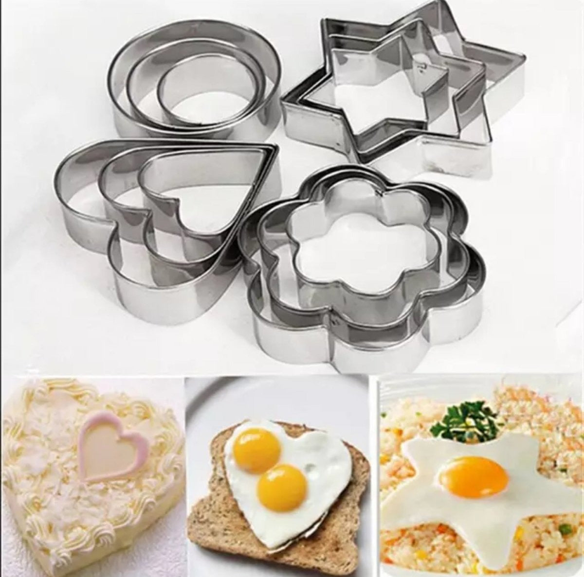 Cookie cutter Assorted 4different shapes - Bakewareindia