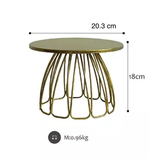 Golden Metallic Cake stand - Bakewareindia