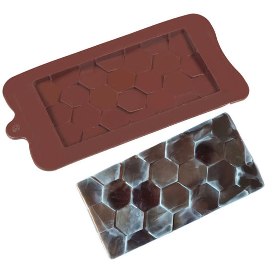 Hexagon Bar Chocolate Silicone Mould - Bakewareindia