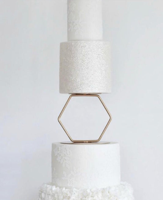 Hexagon Floating Cake Spacer Separator stand - Bakewareindia