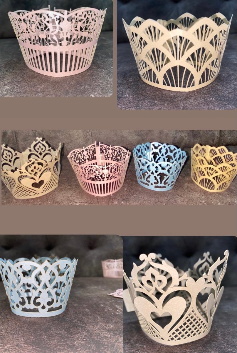 Lace cupcake liner 10pcs set - Bakewareindia