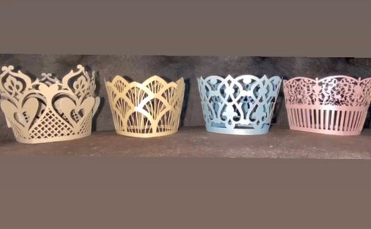 Lace cupcake liner 10pcs set - Bakewareindia