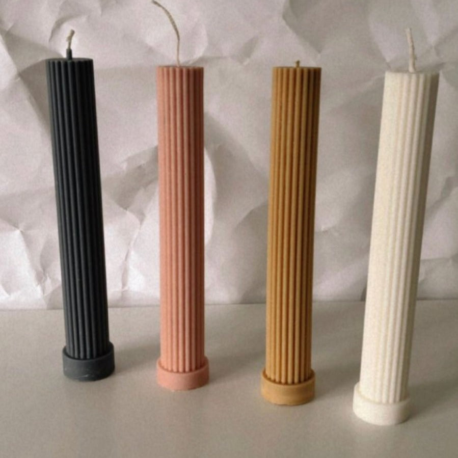 Lyba 3D Long Cylindrical Column Candle Polycarbonate Mould - Bakewareindia