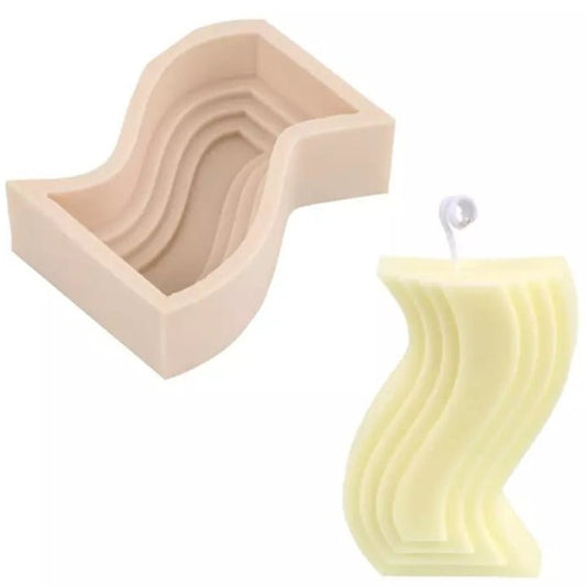 Lyba Abstract Geometric Candle Silicone Mould - Bakewareindia