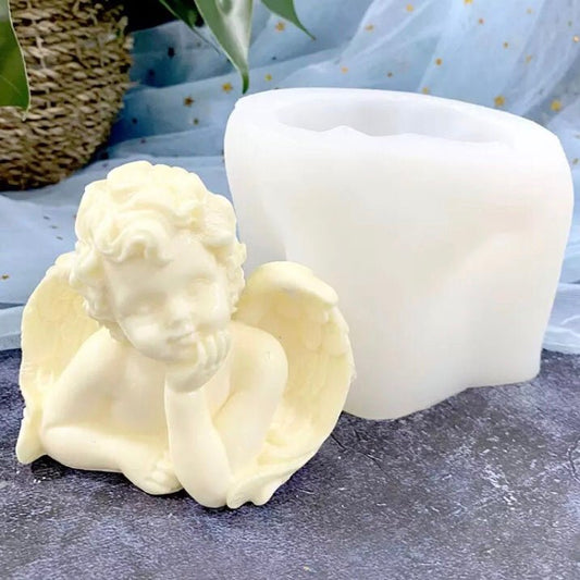 LYBA Mould 3D Cute Angel Baby Fondant Chocolate Candle Silicone Mould - Bakewareindia