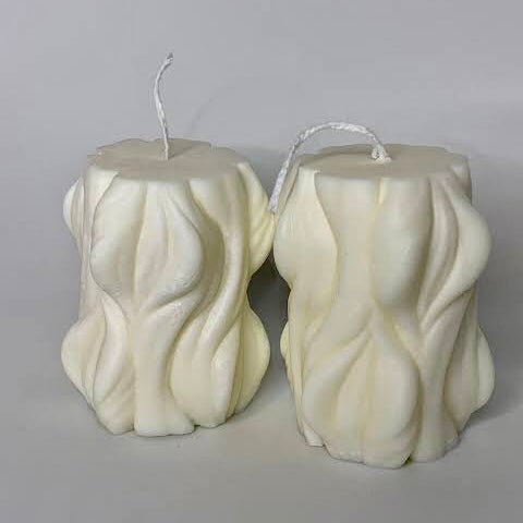 Lyba Moulds 3D Carved Wavy Candle Silicone Mould - Bakewareindia