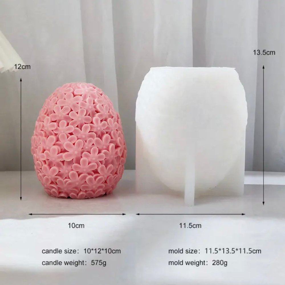 Lyba moulds 3D Flower Egg Candle Chocolate Silicone Mould - Bakewareindia