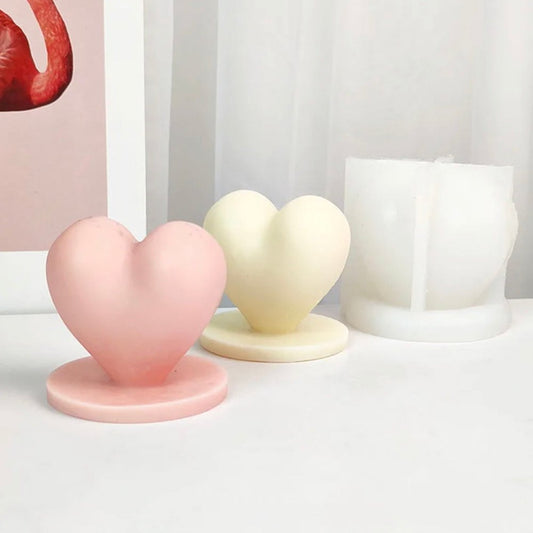 Lyba moulds 3D Heart Candle Chocolate Silicone Mould - Bakewareindia