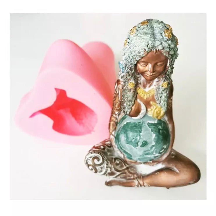 Lyba Moulds 3D Mother Earth Gaia Goddess Candle Silicone Mould - Bakewareindia