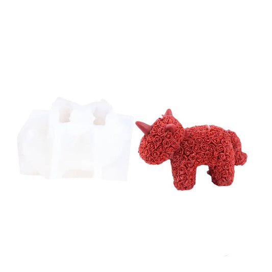 Lyba moulds 3D Rose Unicorn Pony Candle Chocolate Silicone Mould - Bakewareindia