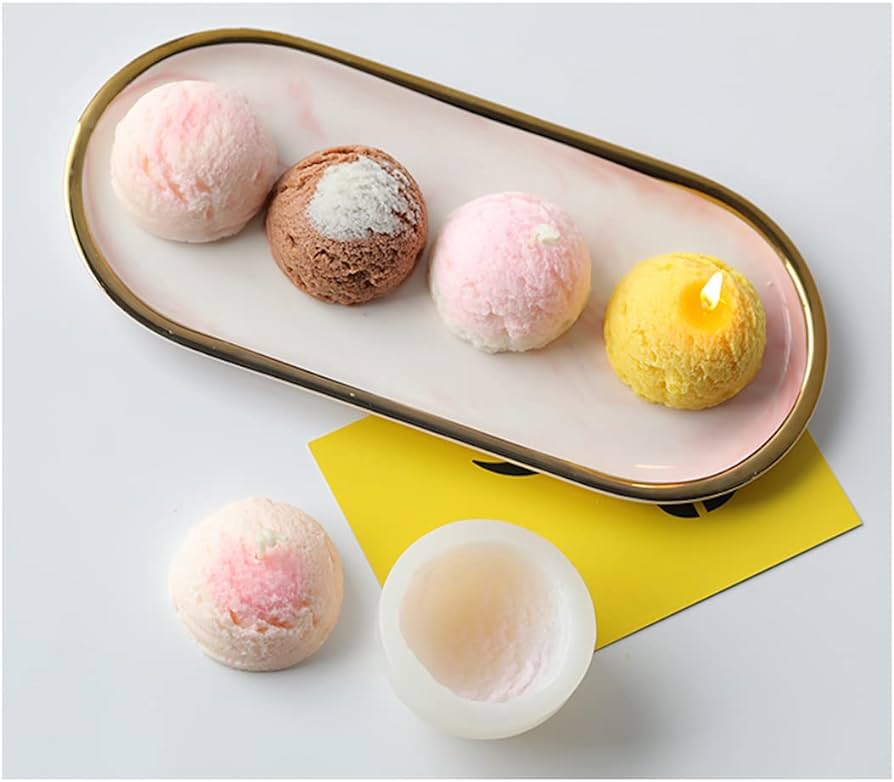 Lyba moulds Icecream Scoop Fondant Candle silicone mould - Bakewareindia