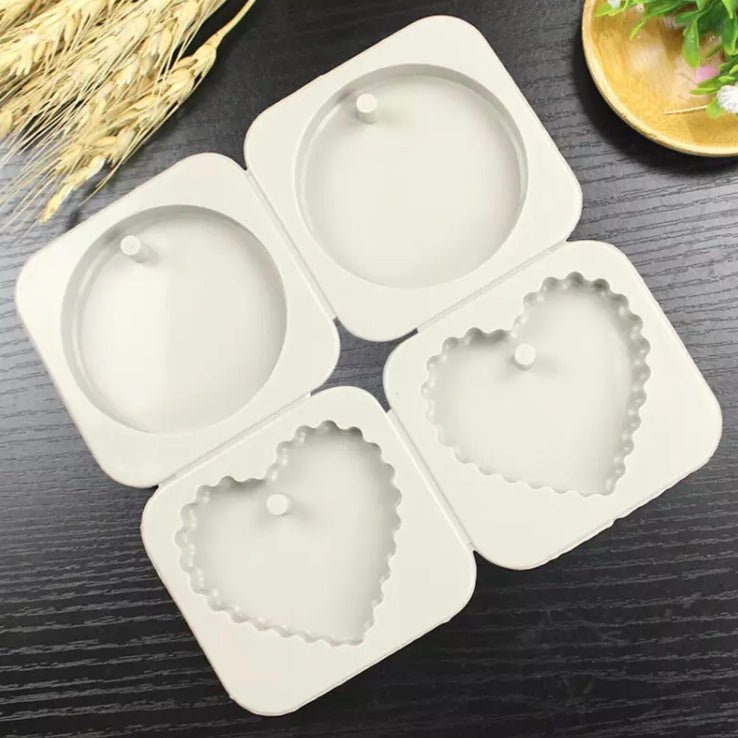 Lyba Moulds Round Heart Aroma Wax Tablet Candle Mould - Bakewareindia