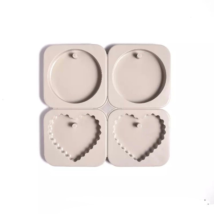 Lyba Moulds Round Heart Aroma Wax Tablet Candle Mould - Bakewareindia