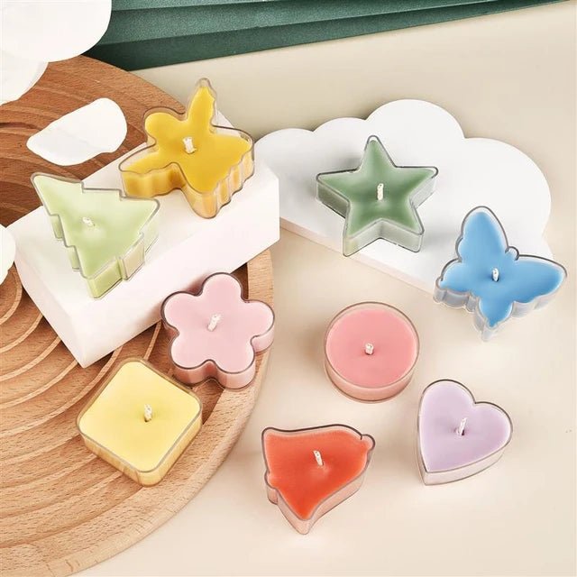 Lyba moulds Tea Light Candle Cup Holders Heat-Resistant Plastic Containers-20pcs (Select design) - Bakewareindia