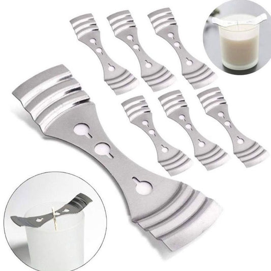 20Pcs Metal Candle Wick Holders, Upgraded Candle Wick Centering Devices,  Silver