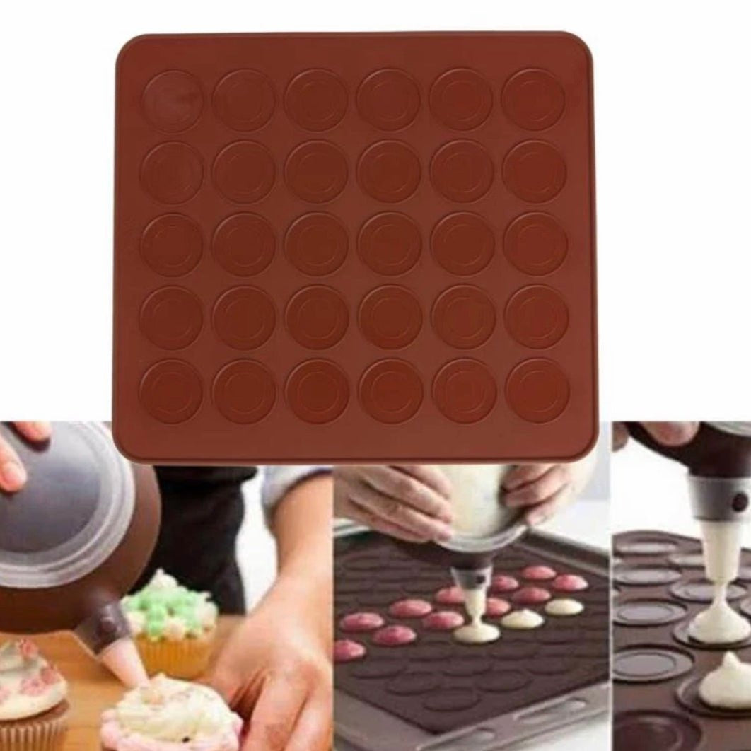 Macaroon Silicone Mat 30 Cavity - Bakewareindia