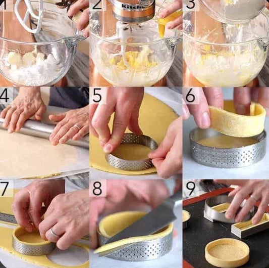 Perforated Round Tart Ring 6inch - Bakewareindia