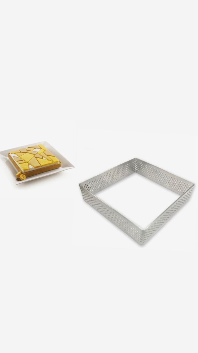 Bakewareind Perforated Square Tart Ring 6 inch