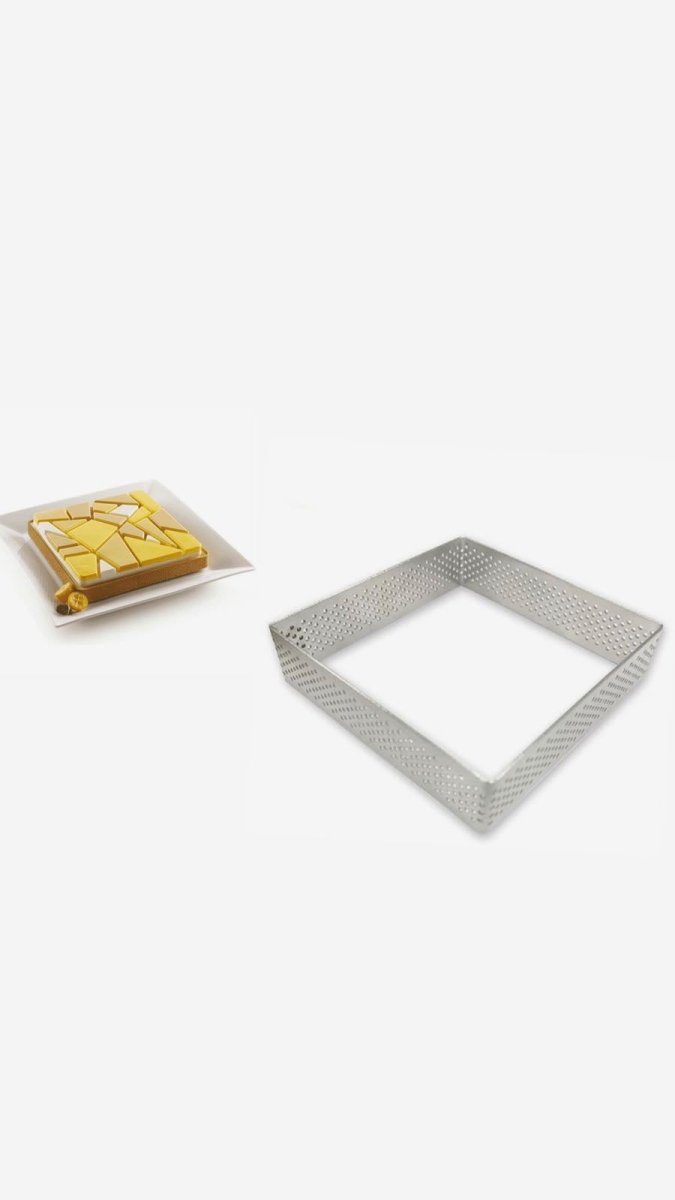 Perforated Square Tart Ring 6 inch - Bakewareindia