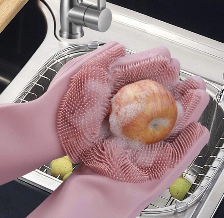 Scrubbing heat resistant Silicone gloves,2pc - Bakewareindia