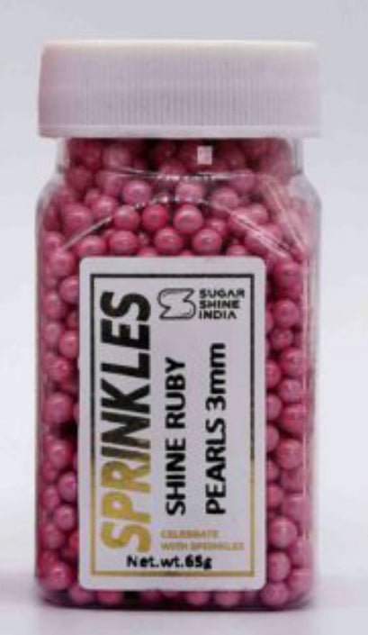 SHINE RUBY PEARLS 3MM,SUGARSHINE INDIA - Bakewareindia