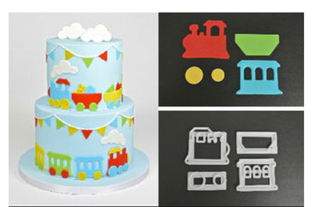 Train Car Theme Cutter set - Bakewareindia