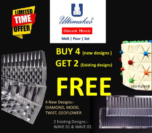 Ultimakes Origami Combo Set 6pc (Buy 4 get 2 Free) - Bakewareindia