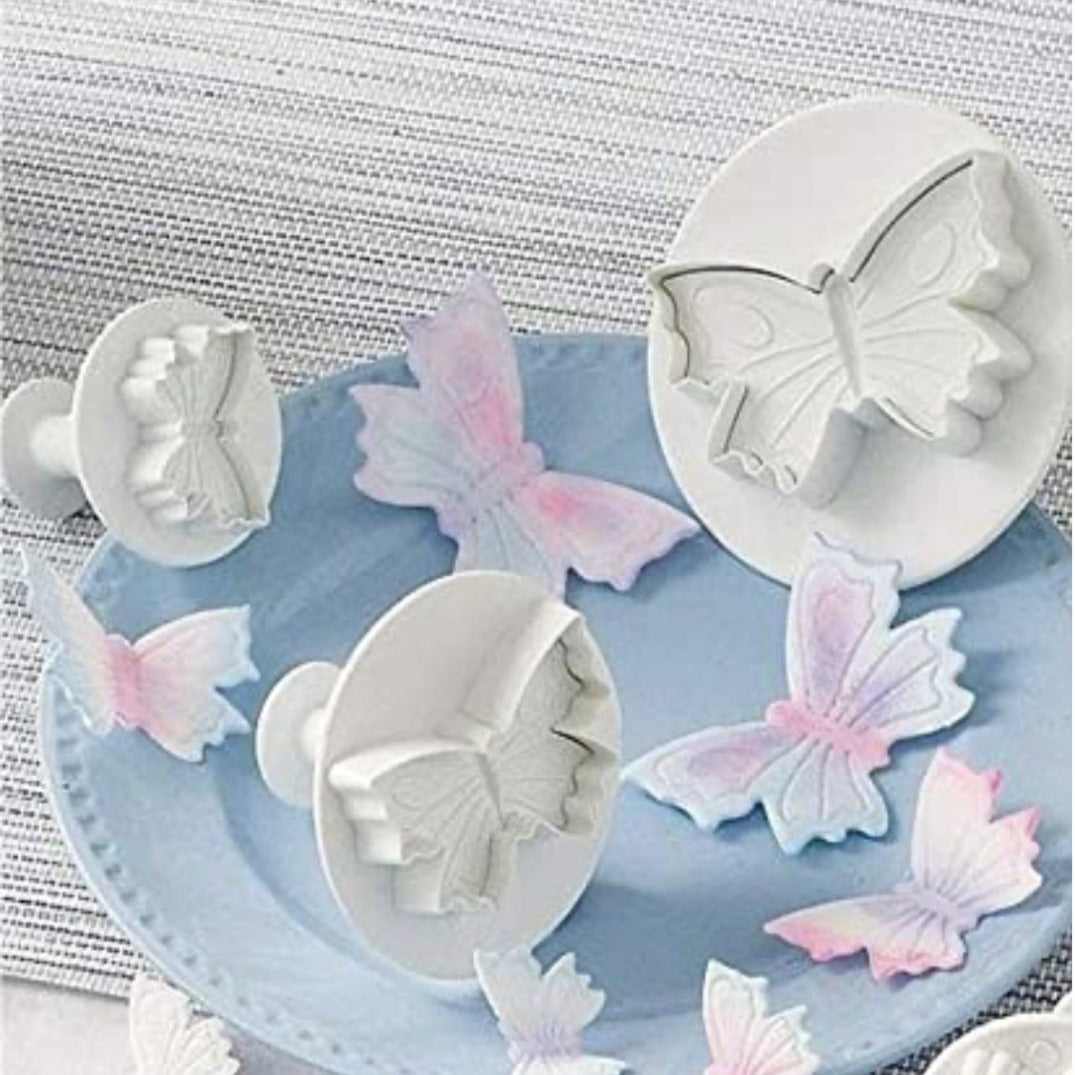 Veined butterfly plunger set of 3 - Bakewareindia