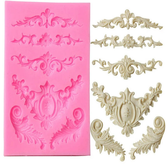 Vintage Baroque Fondant Silicone Mould - Bakewareindia