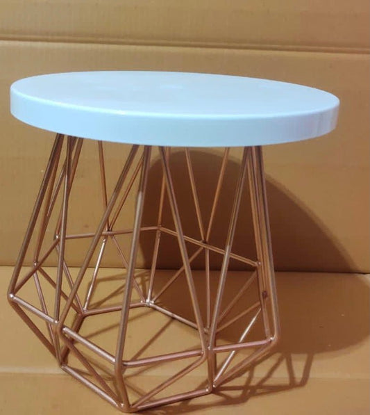 White metallic Cake stand - Bakewareindia